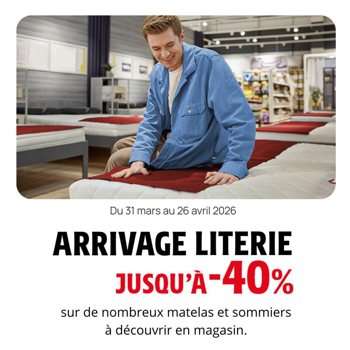DARTY : Arrivage Literie jusqu"au 26 avril