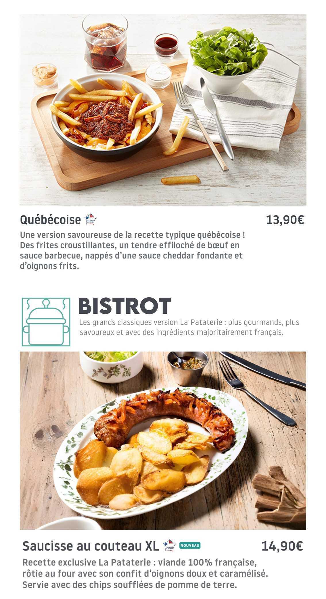 La PATATERIE : Carte Printemps Ete 2026