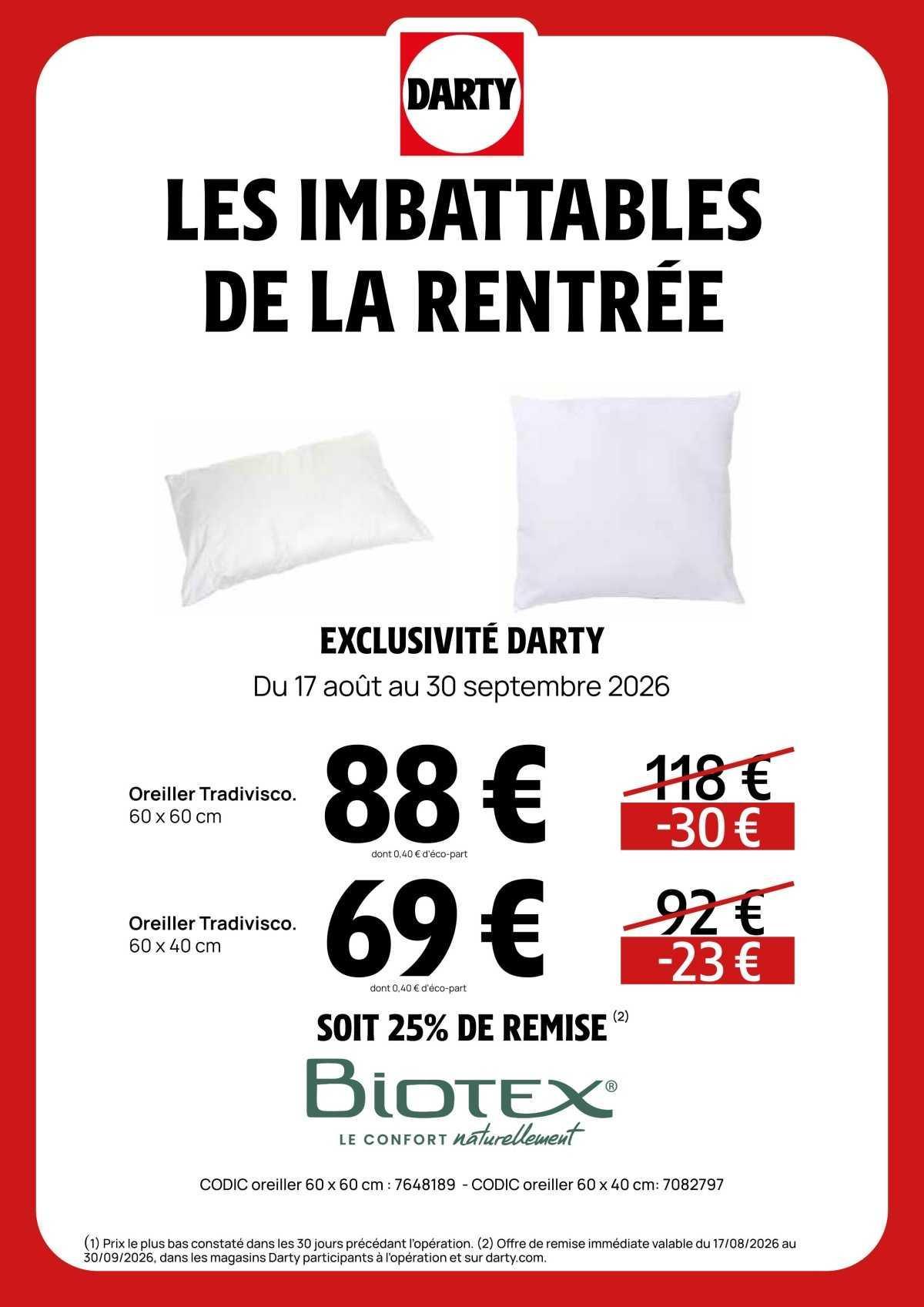 DARTY : Les imbattables de la Rentrée !