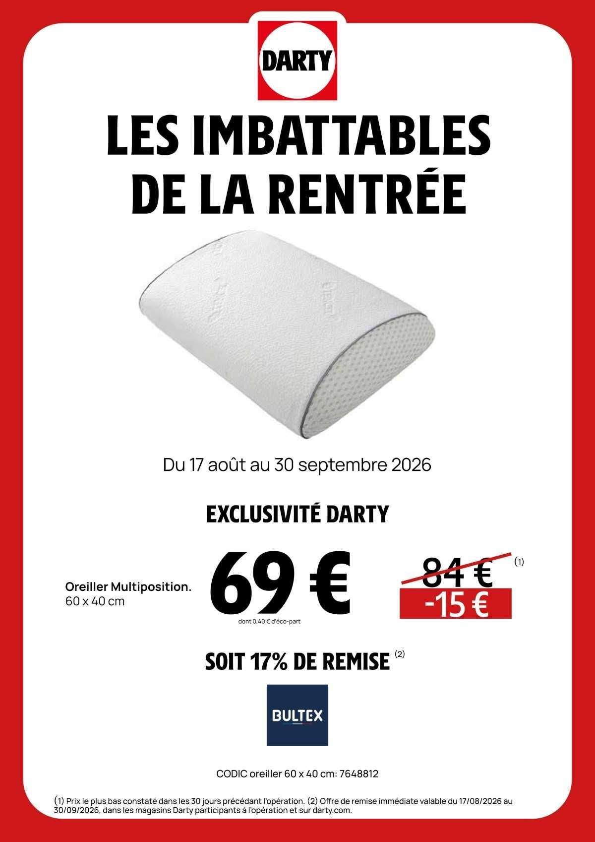 DARTY : Les imbattables de la Rentrée !