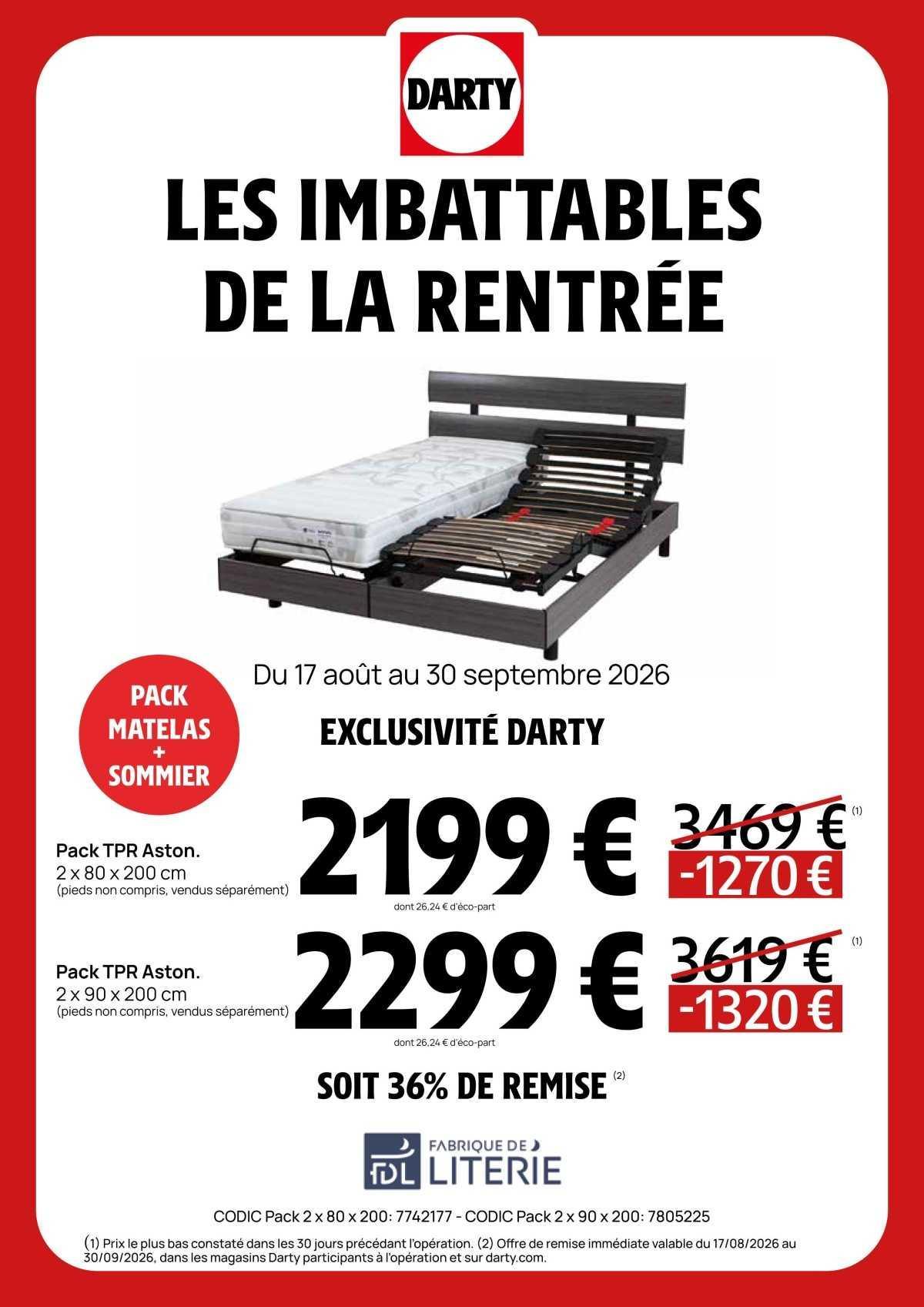 DARTY : Les imbattables de la Rentrée !