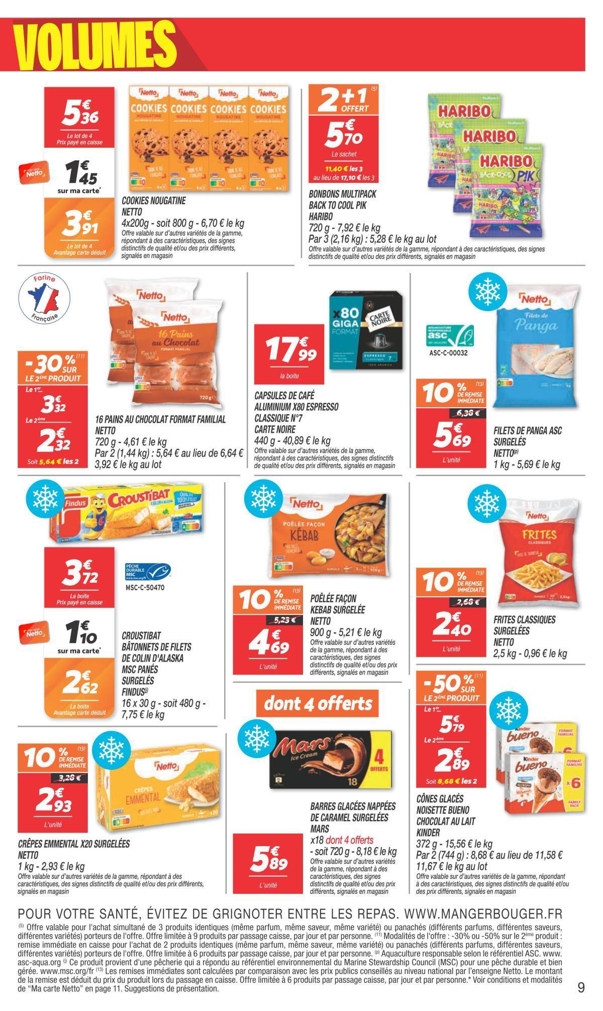 Netto : Maxi Volumes 'moins cher' du 1er au 14 septembre