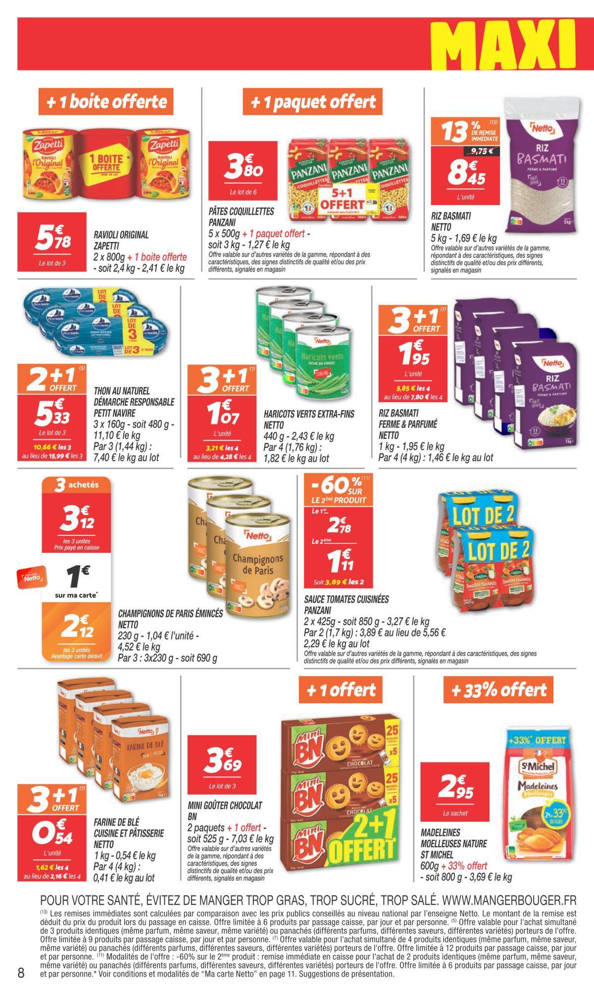 Netto : Maxi Volumes 'moins cher' du 1er au 14 septembre