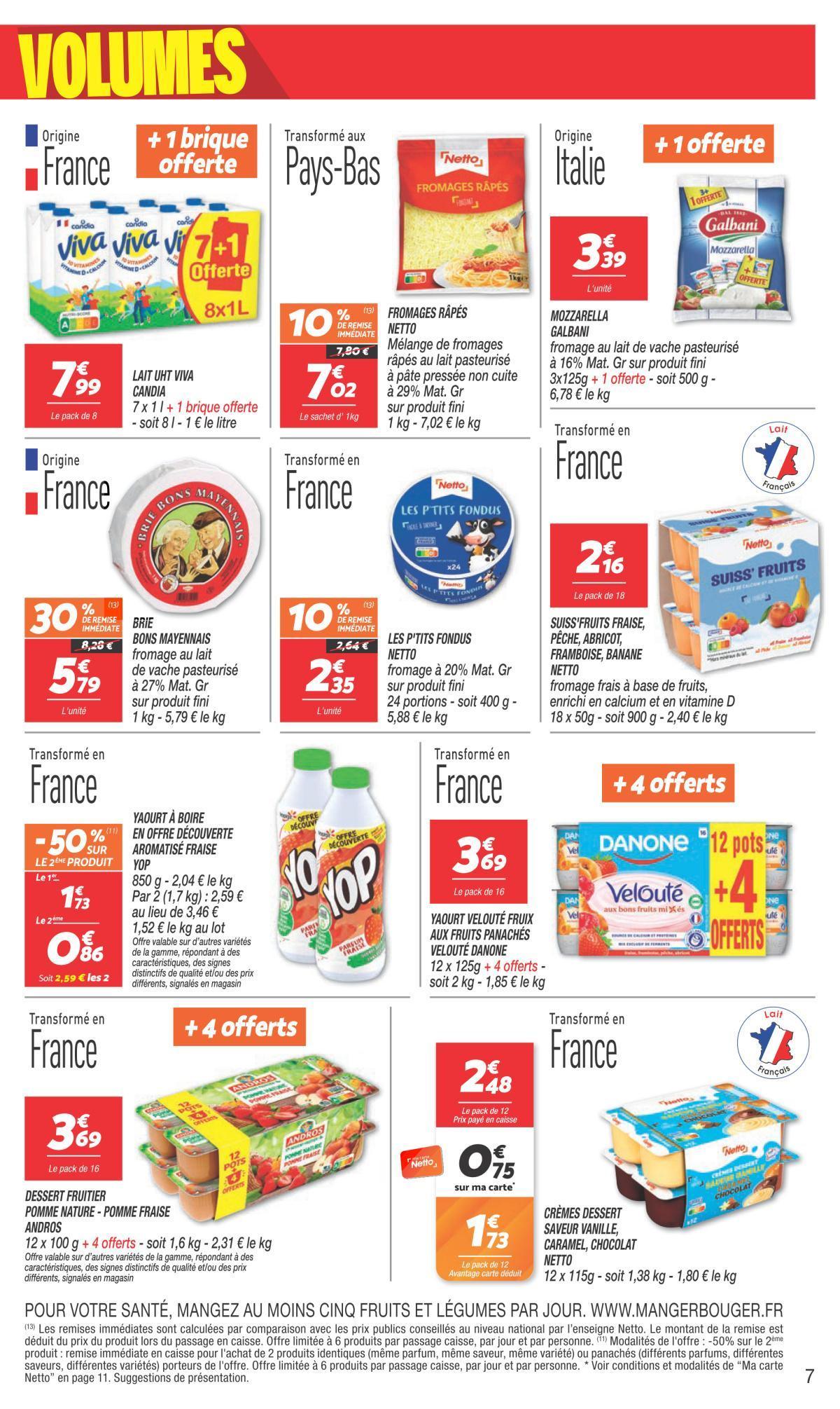 Netto : Maxi Volumes 'moins cher' du 1er au 14 septembre
