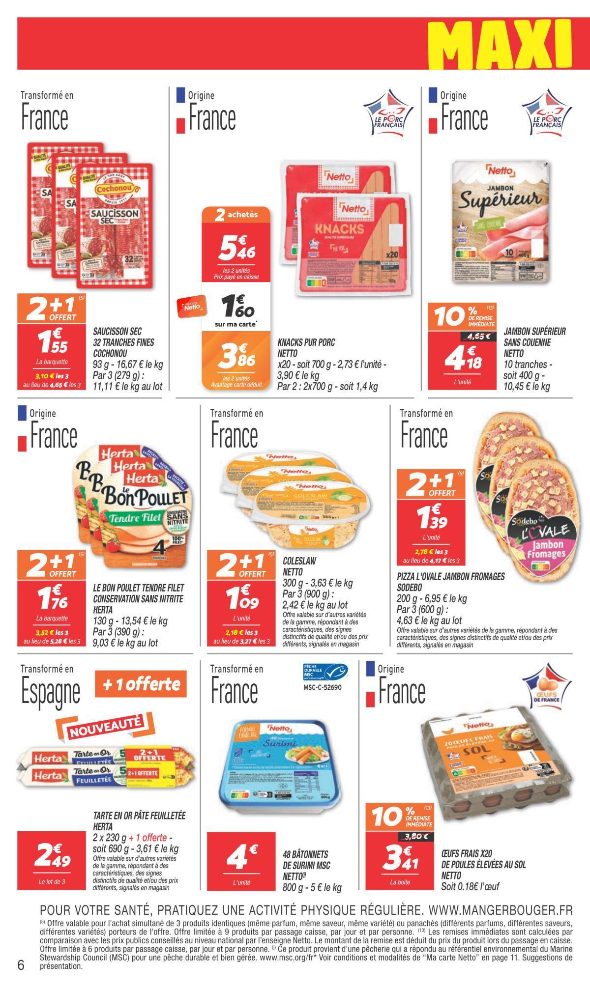 Netto : Maxi Volumes 'moins cher' du 1er au 14 septembre
