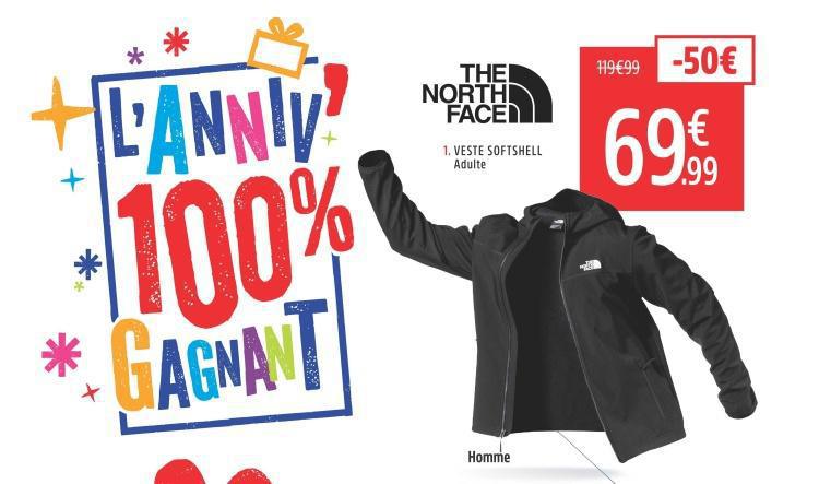 INTERSPORT : Dépliant  ' L'ANNIVERSAIRE 100% GAGNANT'