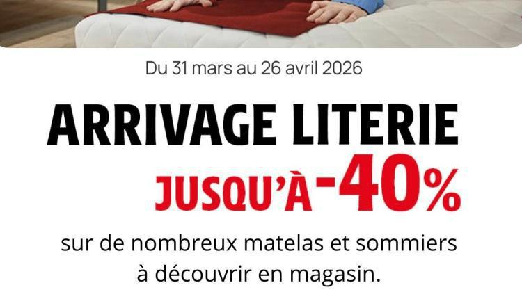 DARTY : Arrivage Literie jusqu"au 26 avril