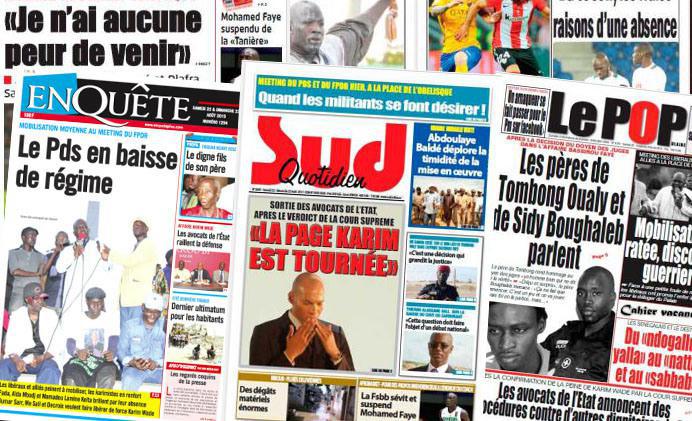 Sénégal-Revue-Presse – La presse sénégalaise fait toujours un clin d’œil à l’actualité judiciaire