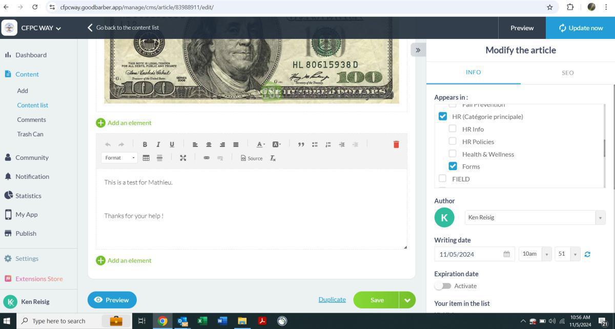 Mathieu and Me... Making IT happen
