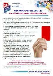 Reforme des retraites on continue dans l'inacceptable!