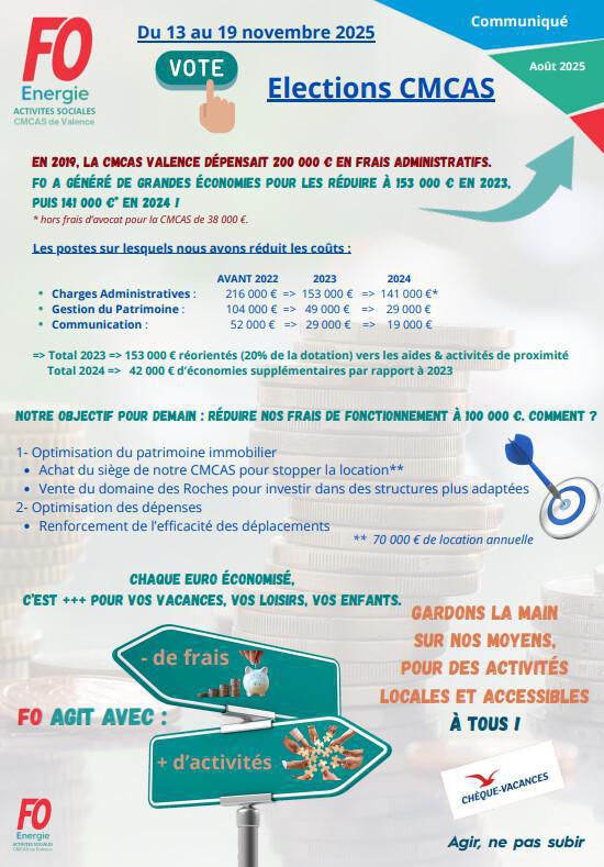 Moins de frais pour la CMCAS Valence