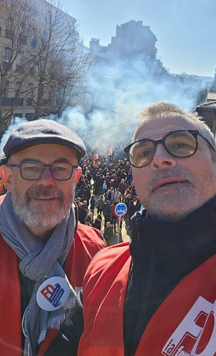 Michel et Stephane Manif St Etienne Mars 2023