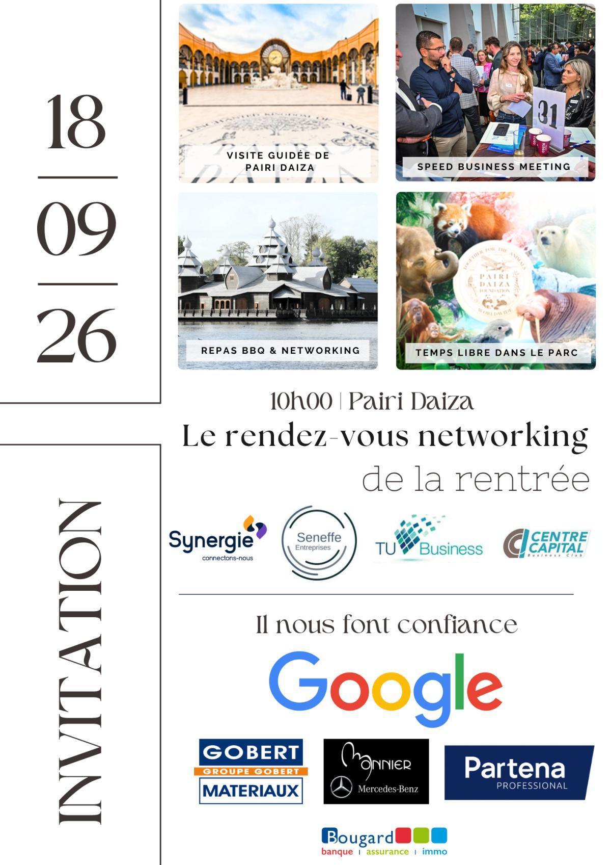 Networking inter-business clubs Pairi Daiza 18/09/26