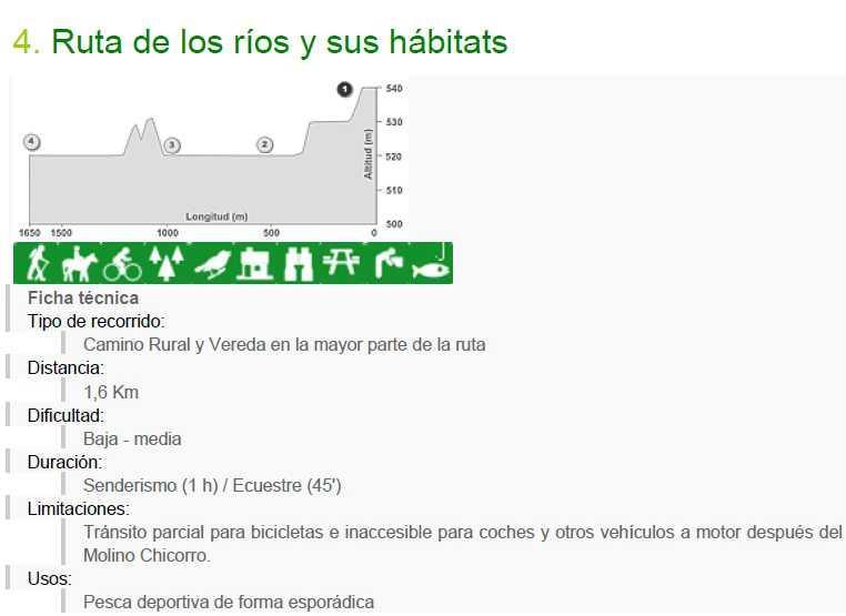 4. Route of the Rivers and their habitats. 4. Route of the Rivers and their habitats.