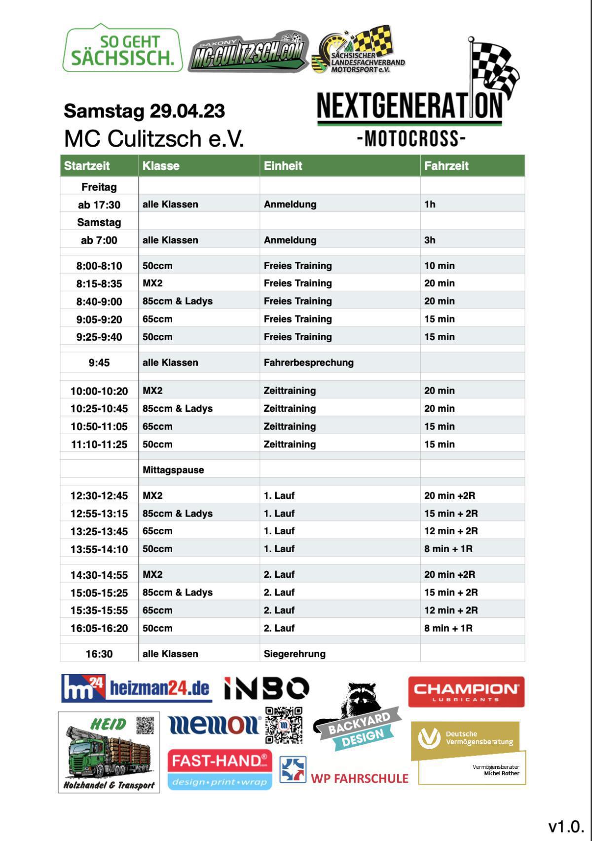 PR: Vorschau Culitzsch NGMX Opener 2023 PR: Vorschau Culitzsch NGMX Opener 2023