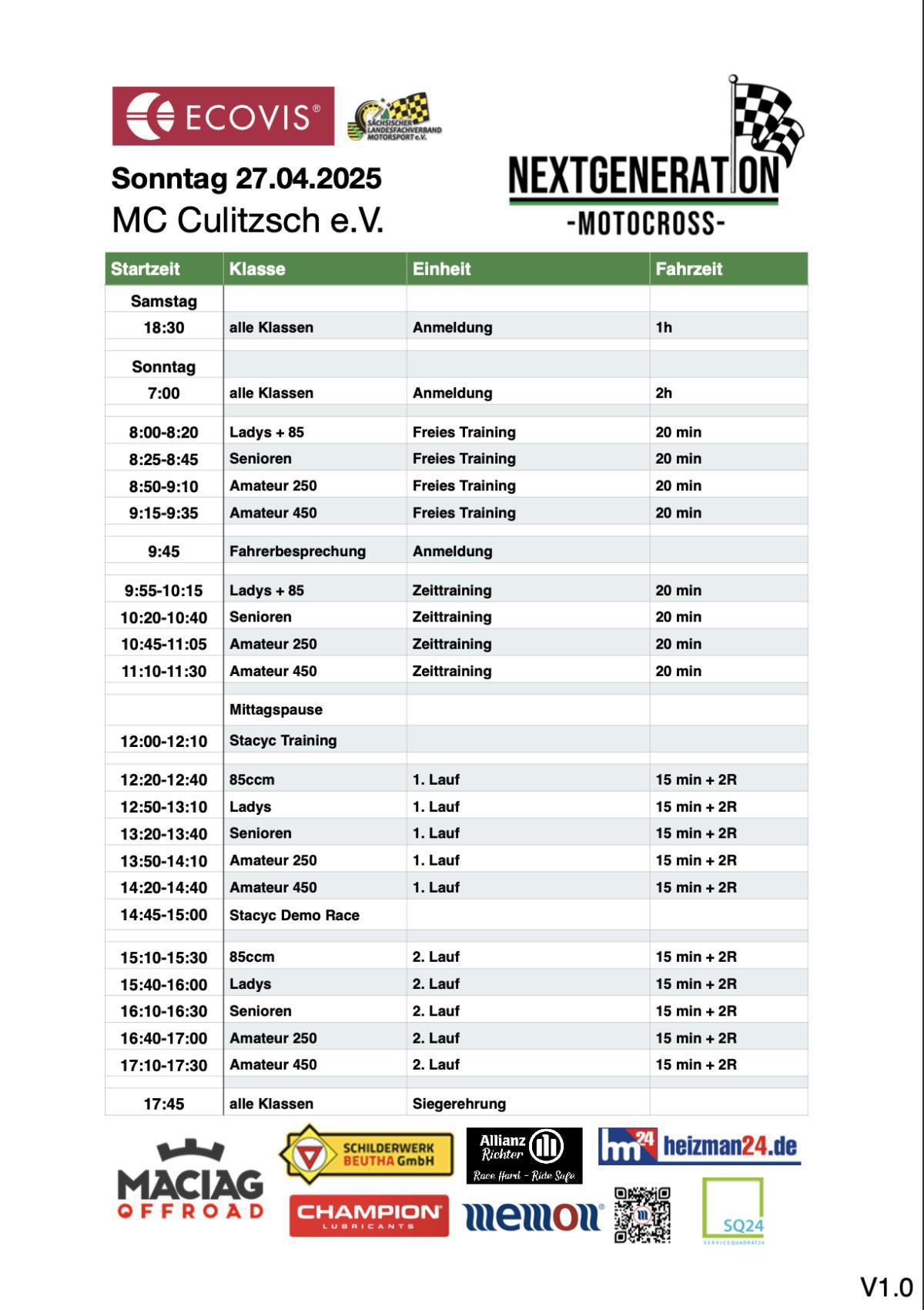 Vorschau: NGMX Opener beim MC Culitzsch