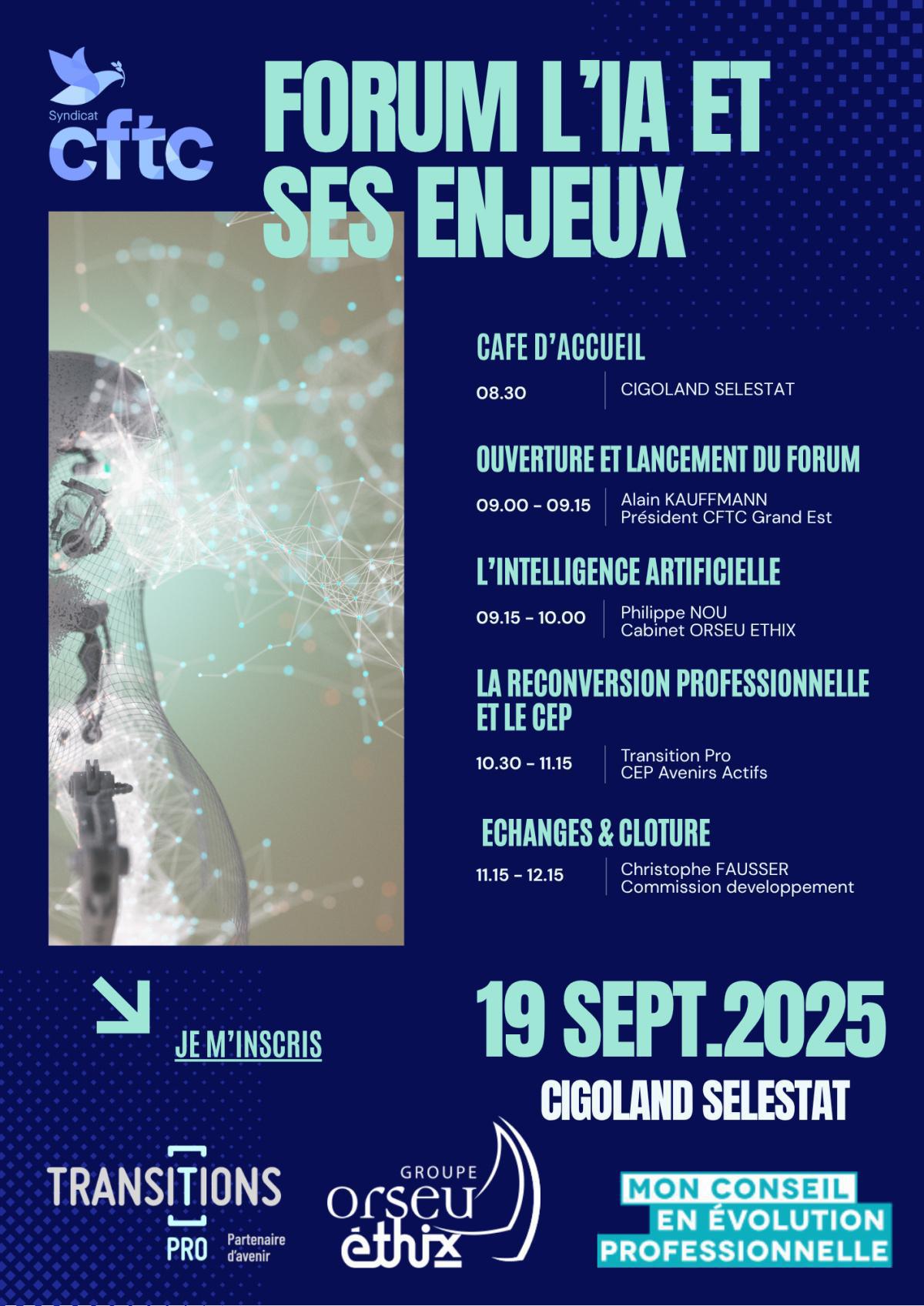 Forum l' Intelligence Artificielle et ses enjeux