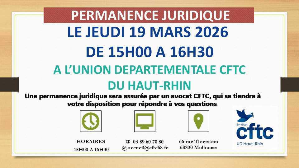 UD68 - PERMANENCE JURIDIQUE LE JEUDI 19 MARS 2026 DE 15H00 A 16H30👨‍⚖️👩‍⚖️ 