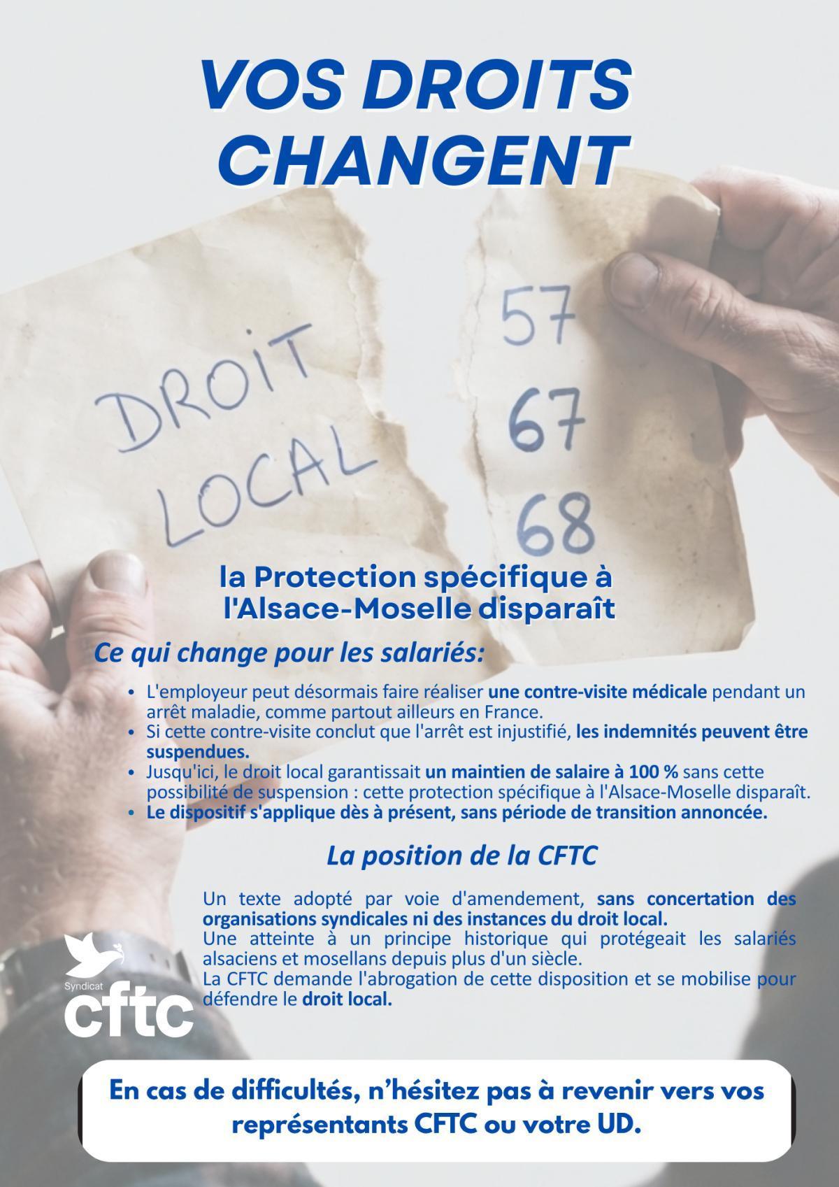 📢 Arrêts maladie en Alsace-Moselle : un droit historique fragilisé