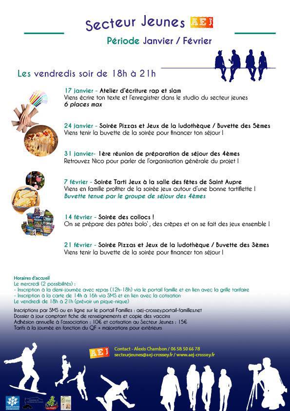 Programme Janvier Fevrier (cliquez ici)