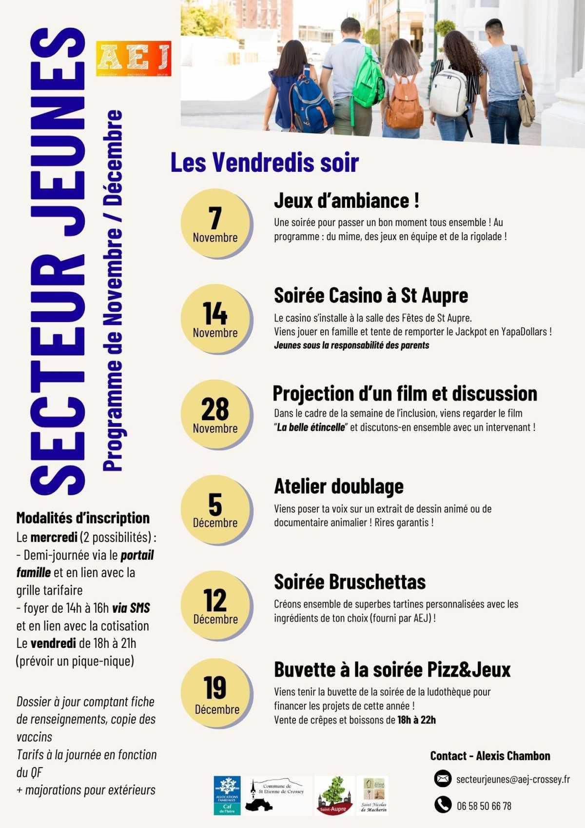 Programme Novembre Décembre (cliquez ici)