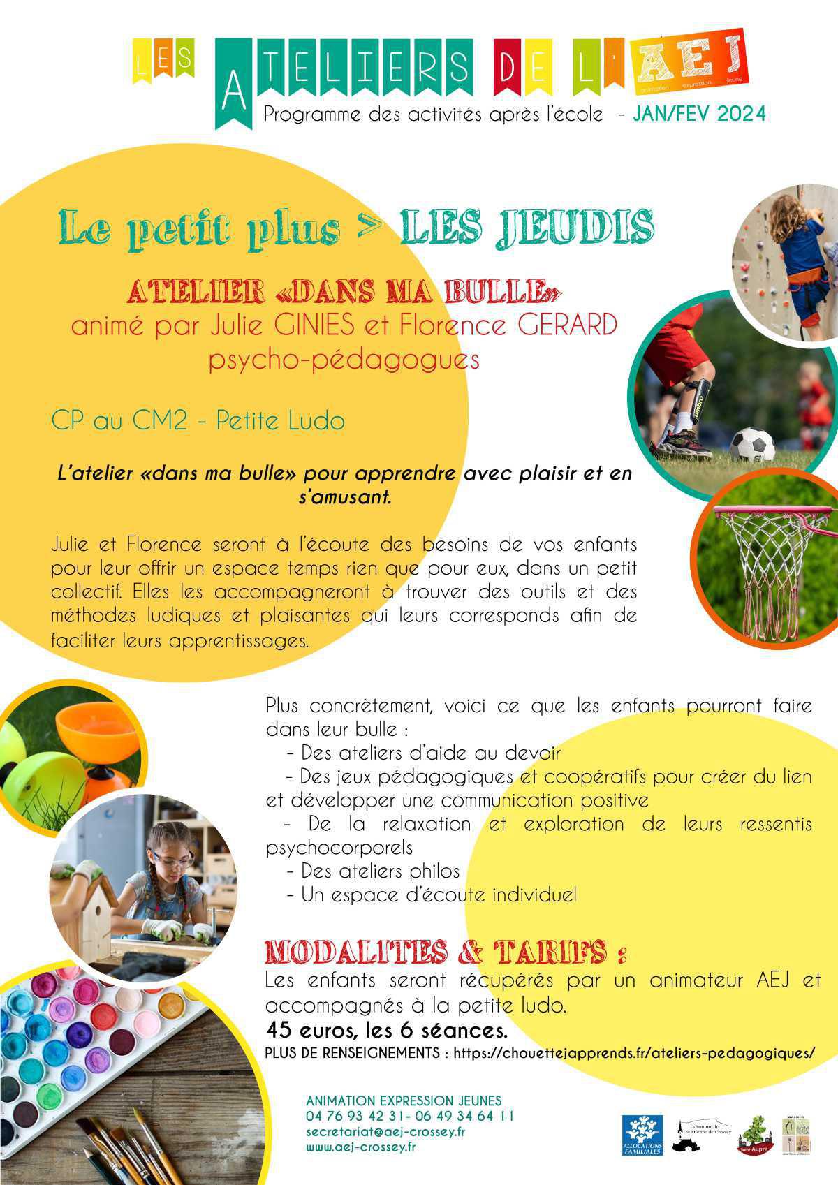 Les Ateliers découverte - Jan/Fév 2023 Les Ateliers découverte - Jan/Fév 2023