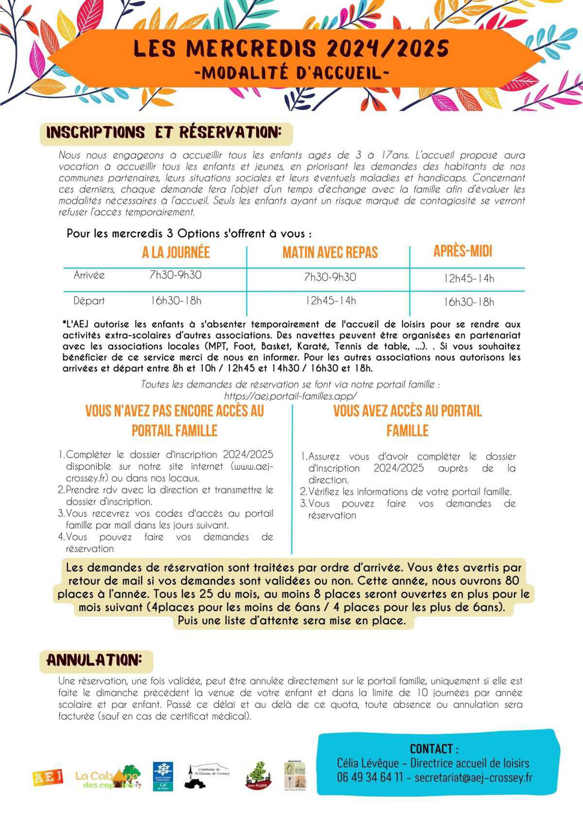 Ouverture de places supplémentaires - MERCREDIS de décembre