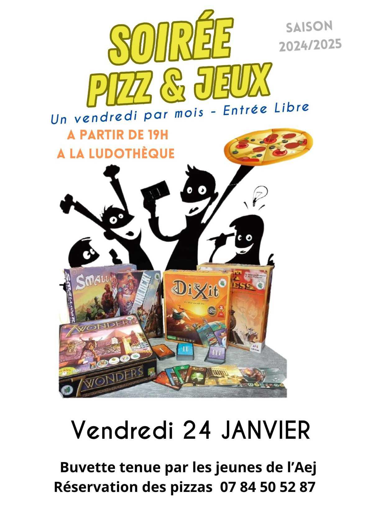 Soirée Pizz'&Jeux JANVIER