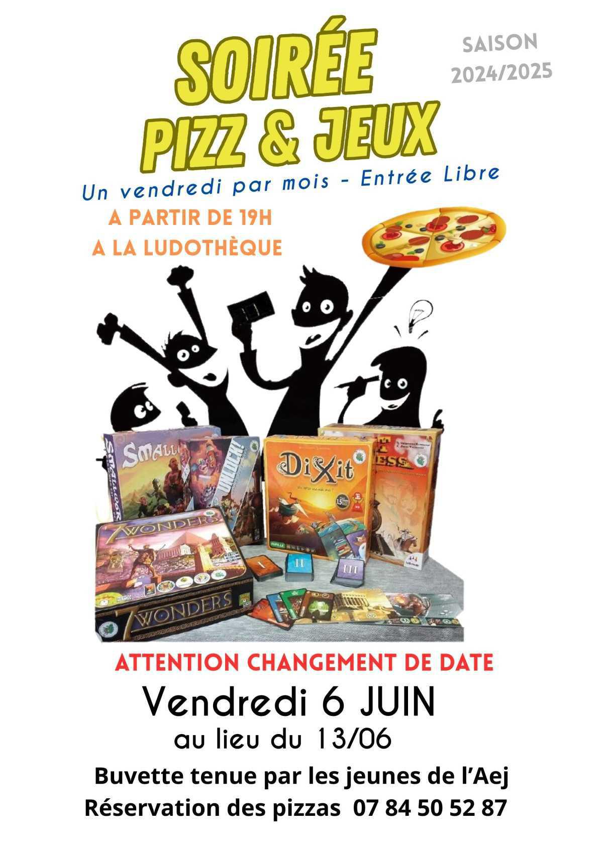 Soirée Pizz'&Jeux JUIN