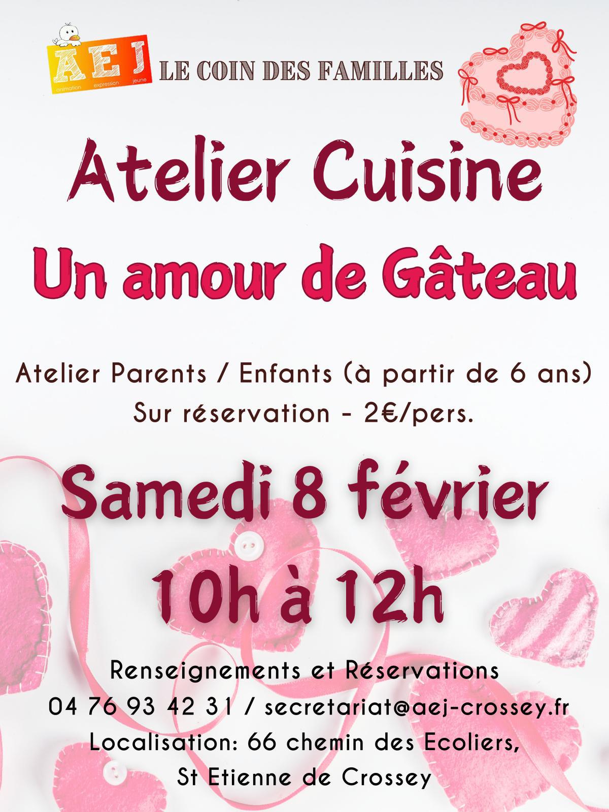 Atelier cuisine Un amour de gâteau