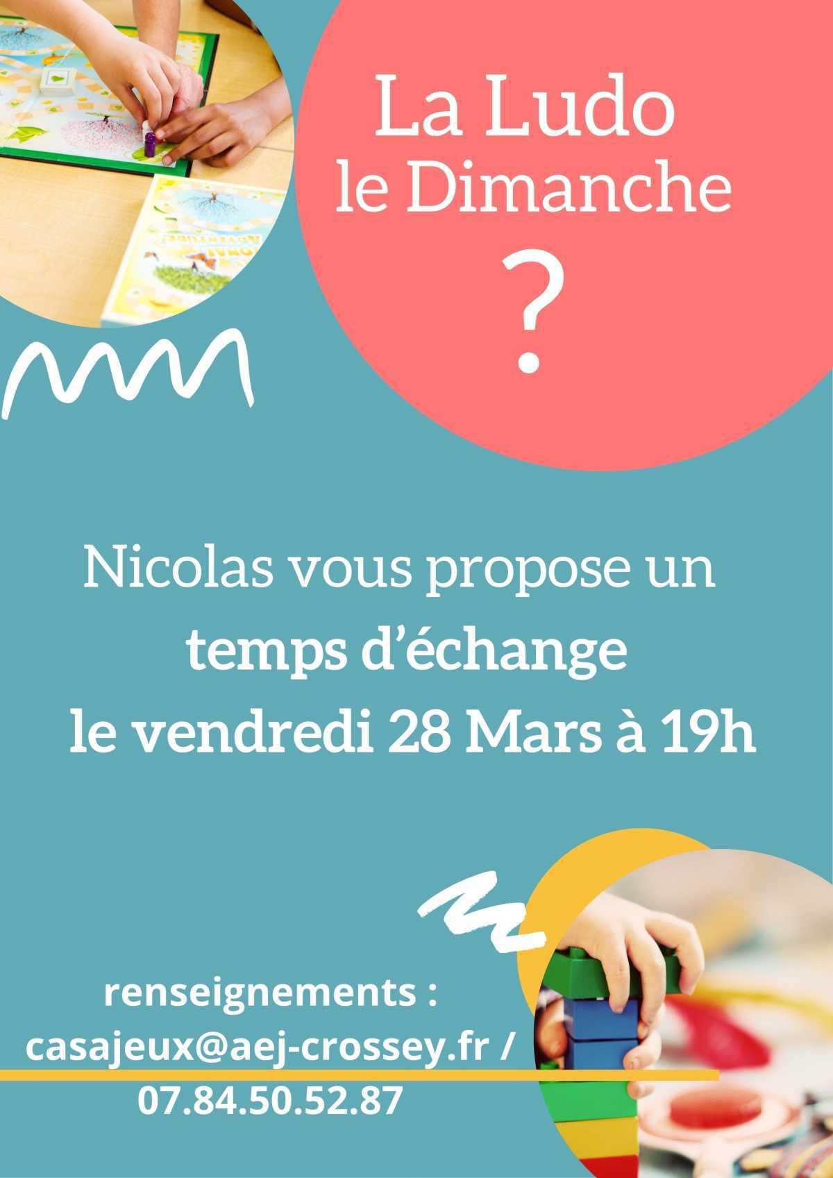 Réunion Ouverture de la Ludo le Dimanche?