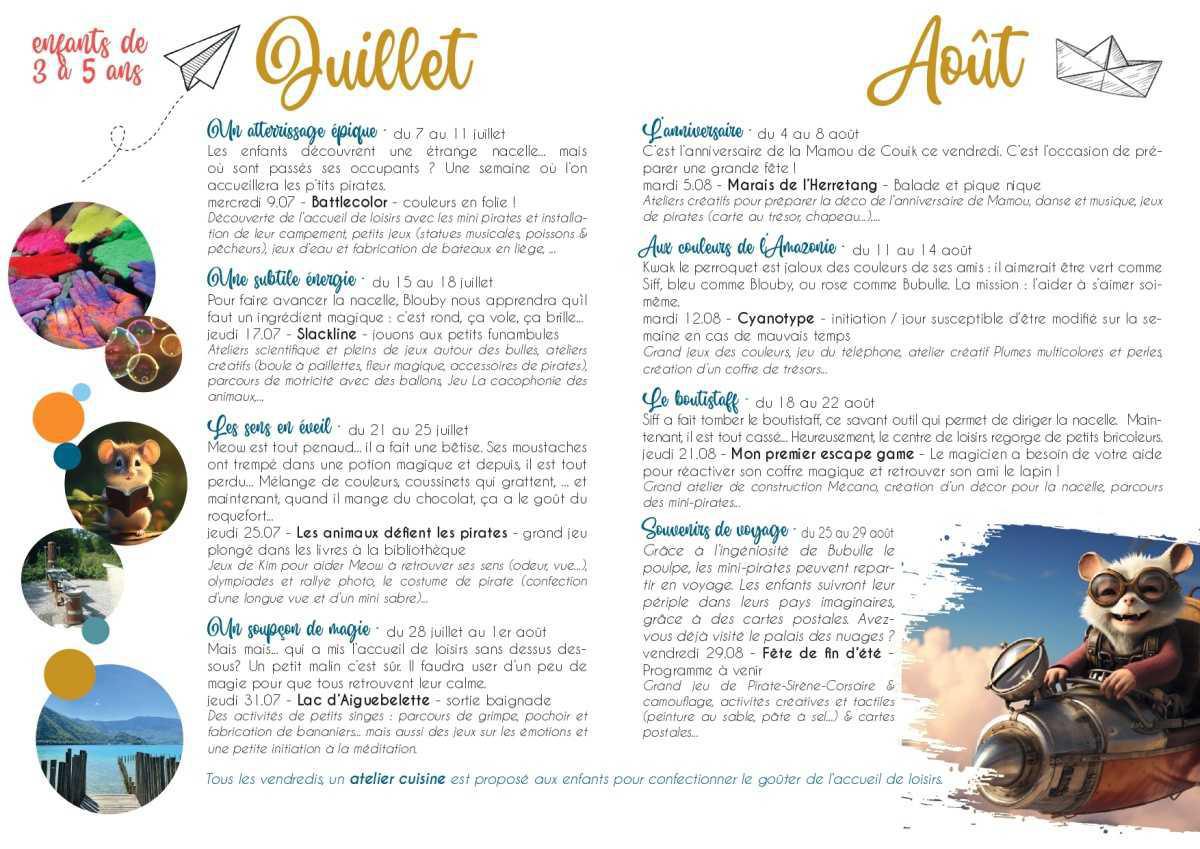 Programmes de l'été
