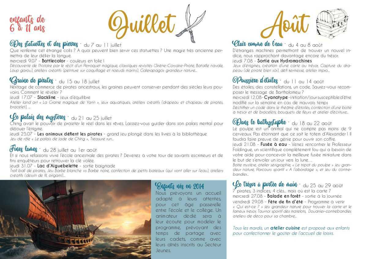 Programmes de l'été
