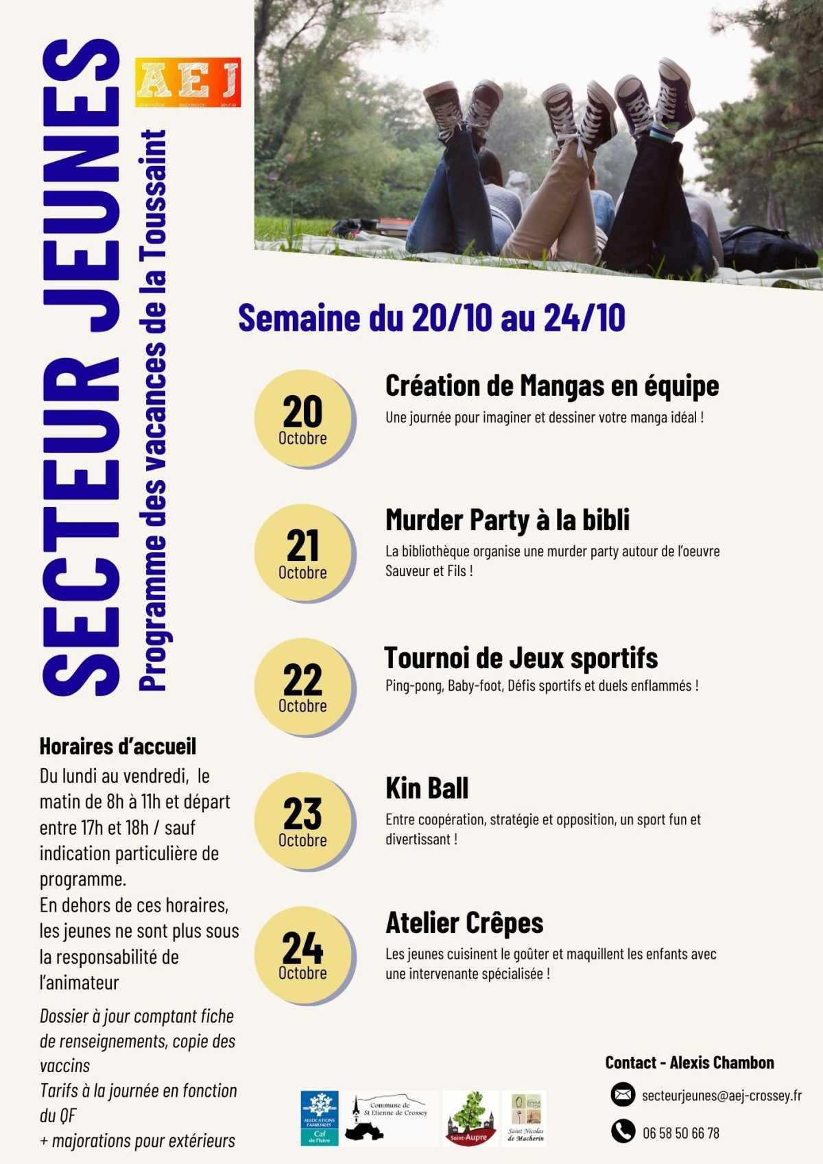 Programme Vacances Toussaint (cliquez ici)