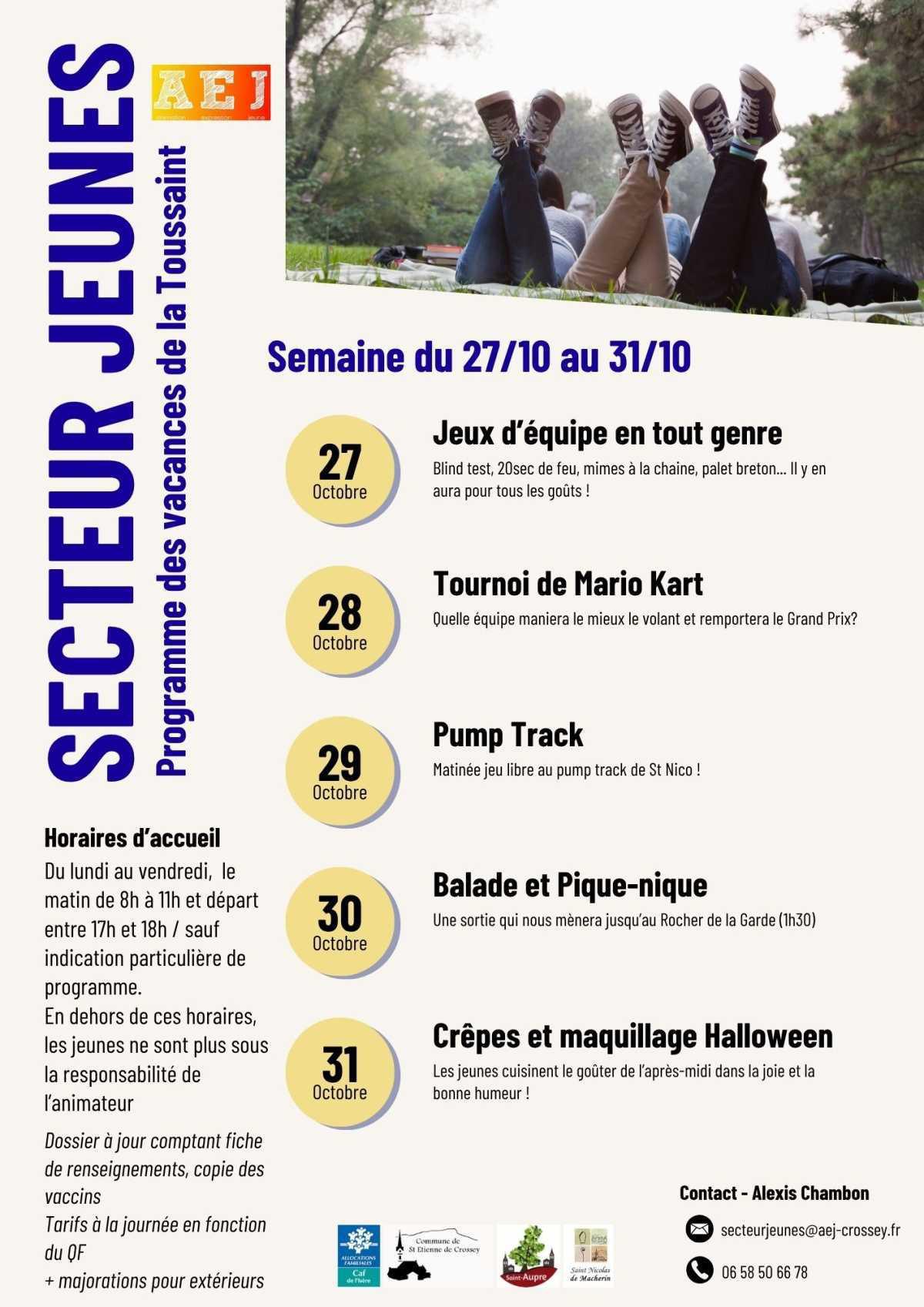 Programme Vacances Toussaint (cliquez ici)