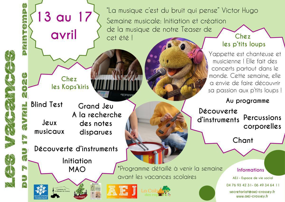 Ouverture inscriptions Vacances de Printemps