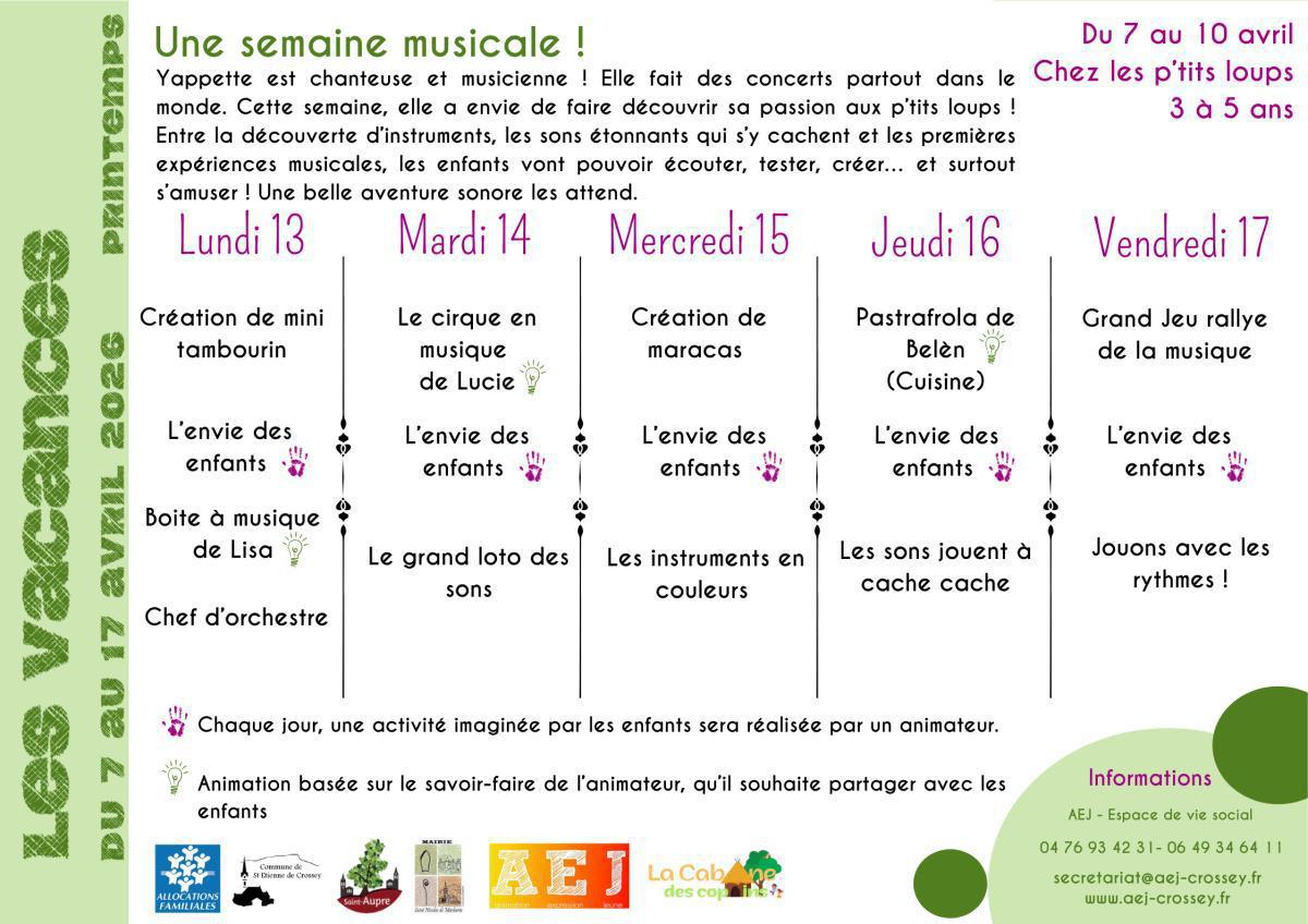 Ouverture inscriptions Vacances de Printemps