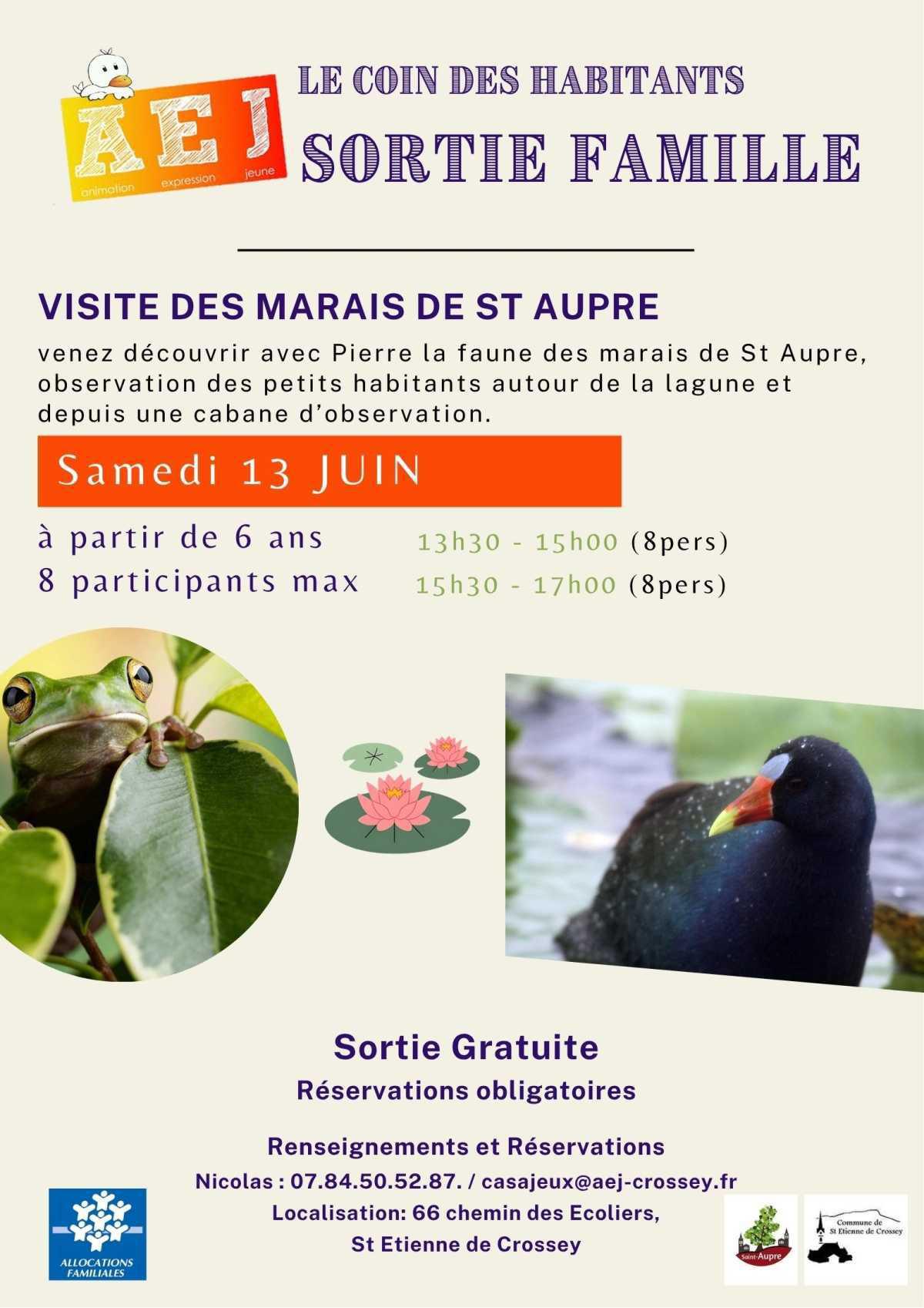 Sortie au Marais de St Aupre