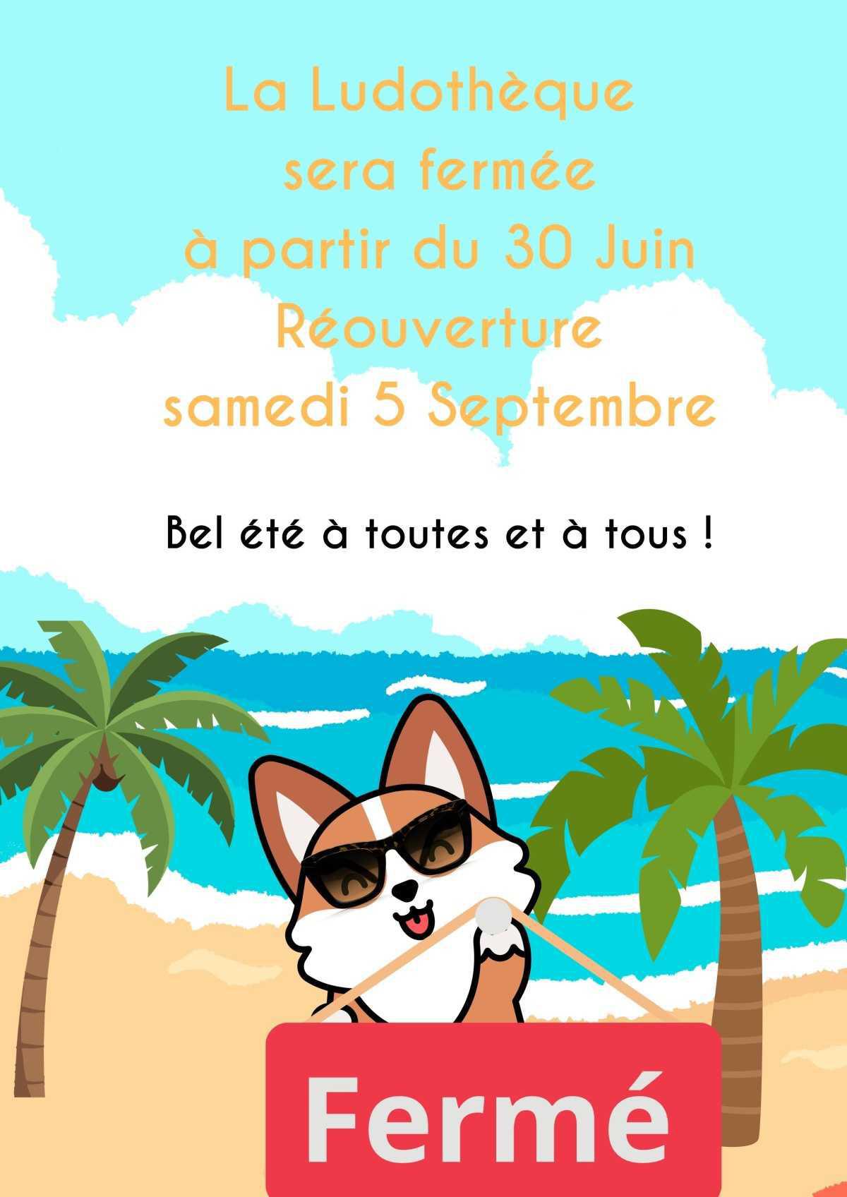 Fermeture estivale de la ludothèque