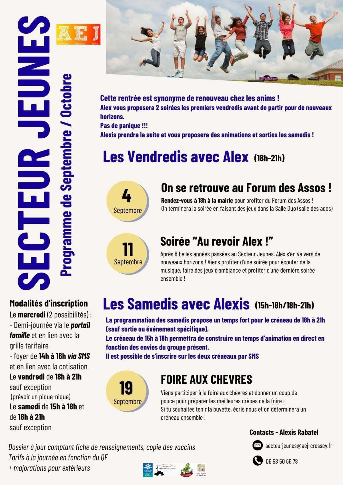 Programme Septembre / Octobre