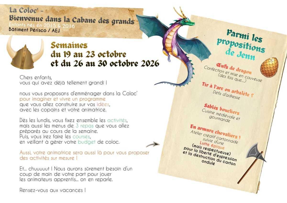 Programme Vacances Automne - Enfance