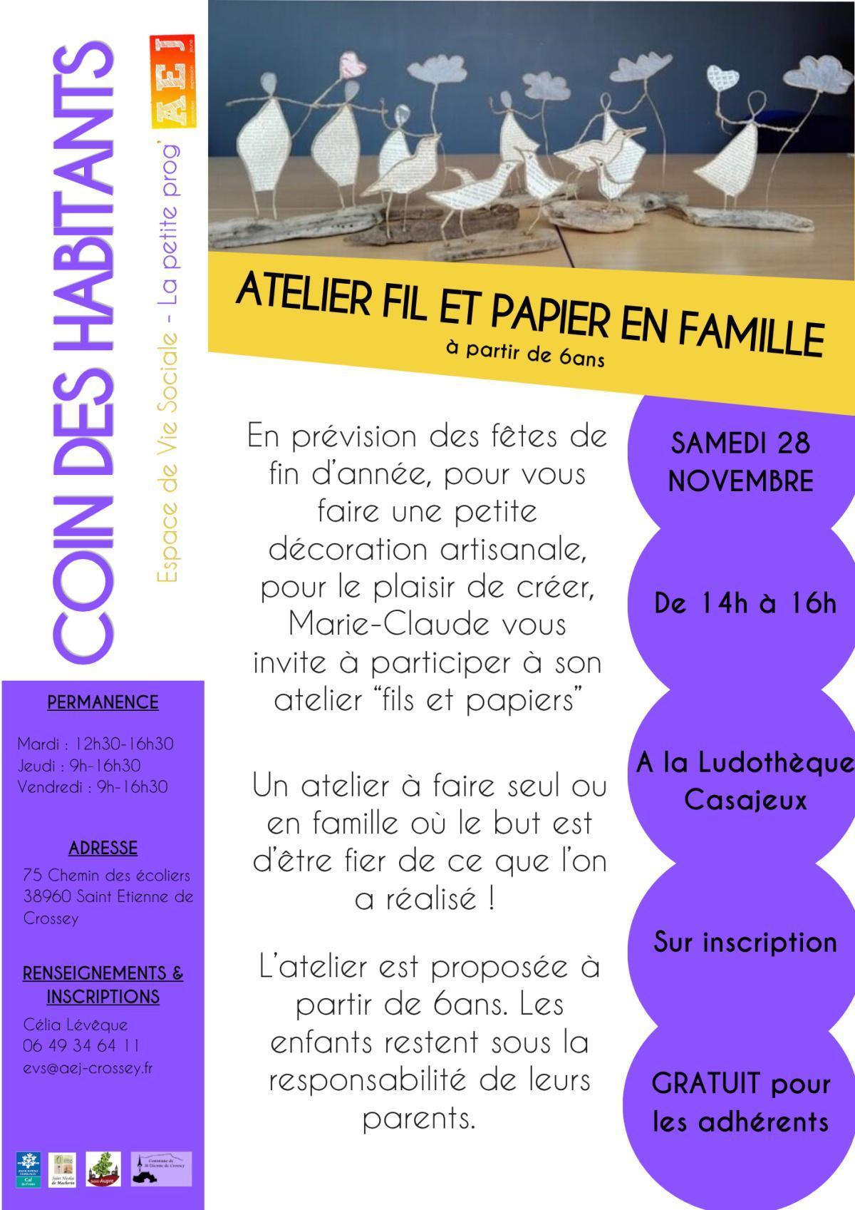 Atelier Créatif - Fils et papier
