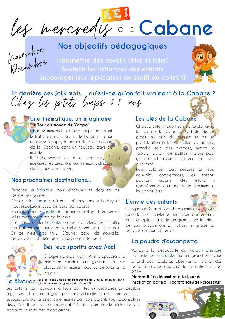 Programme des mercredis Novembre Décembre