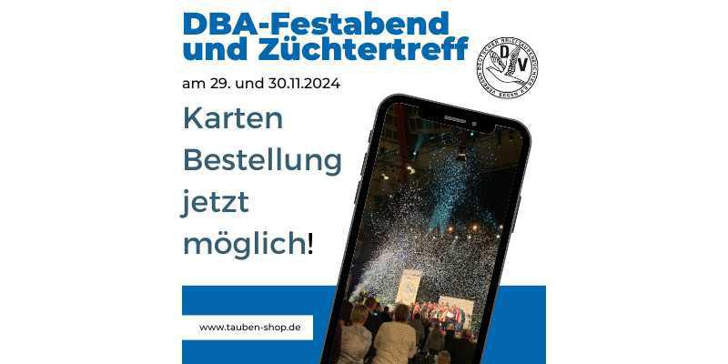 Kartenbestellung für Festabend und Züchtertreff jetzt möglich!