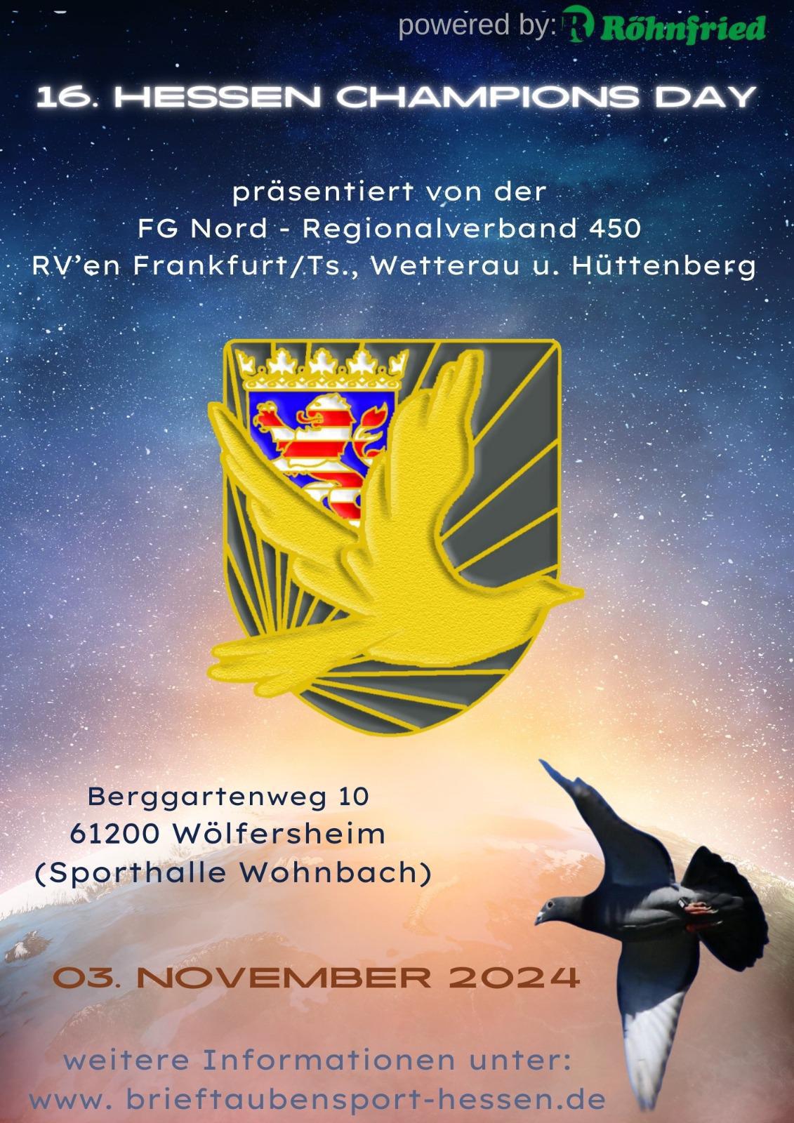 03.11.2024: Einladung zum 16. Hessen-Champions-Day 