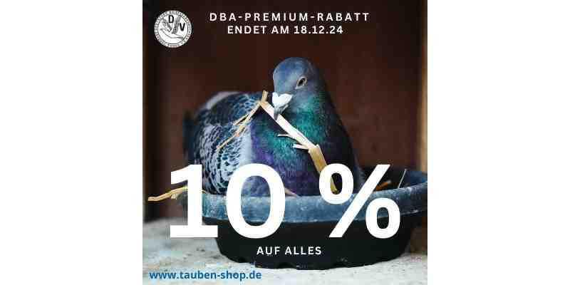 Mittwoch 18.12.24 letzter Tag mit 10 % auf alles: www.tauben-shop.de