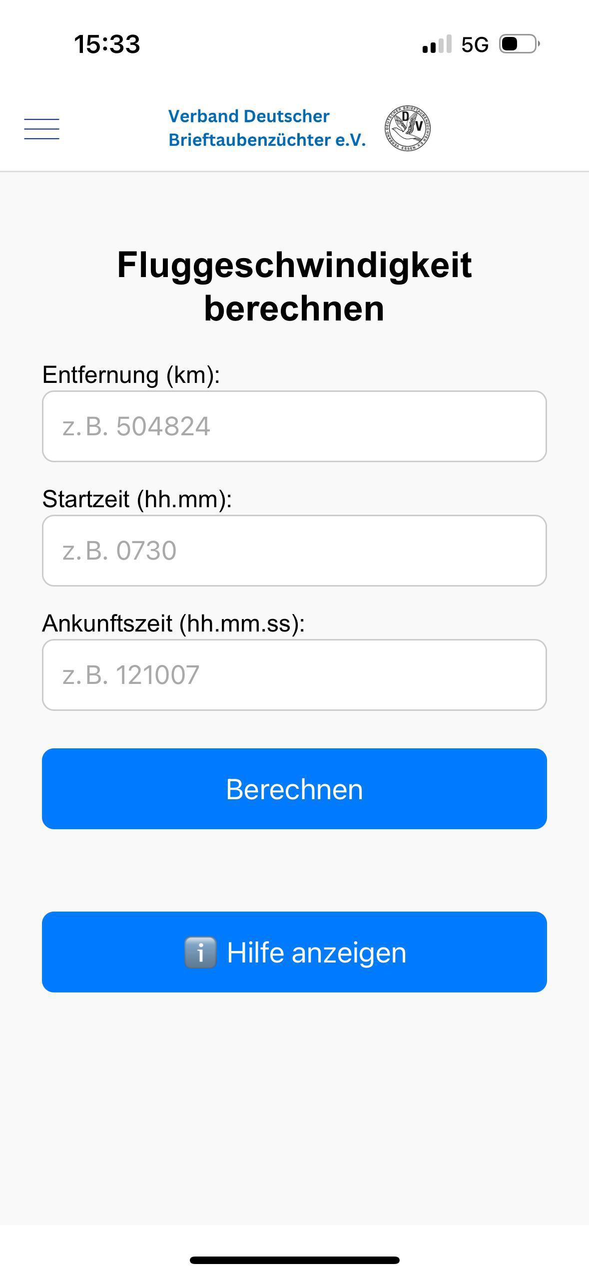 📱 Neu: Fluggeschwindigkeitsrechner! 🕊️💨 Schon entdeckt?