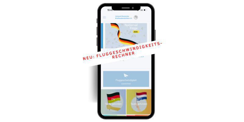 📱 BrieftaubenApp – mit Fluggeschwindigkeitsrechner! 