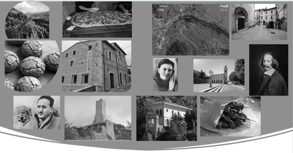 Benvenuto a Pescina: qui puoi godere di una ottima gastronomia, splendidi paesaggi e punti panoramici, avventure attraverso sentieri e meraviglie della natura, e di un patrimonio culturale invidiabile... Benvenuto a Pescina: qui puoi godere di una ottima gastronomia, splendidi paesaggi e punti panoramici, avventure attraverso sentieri e meraviglie della natura, e di un patrimonio culturale invidiabile...