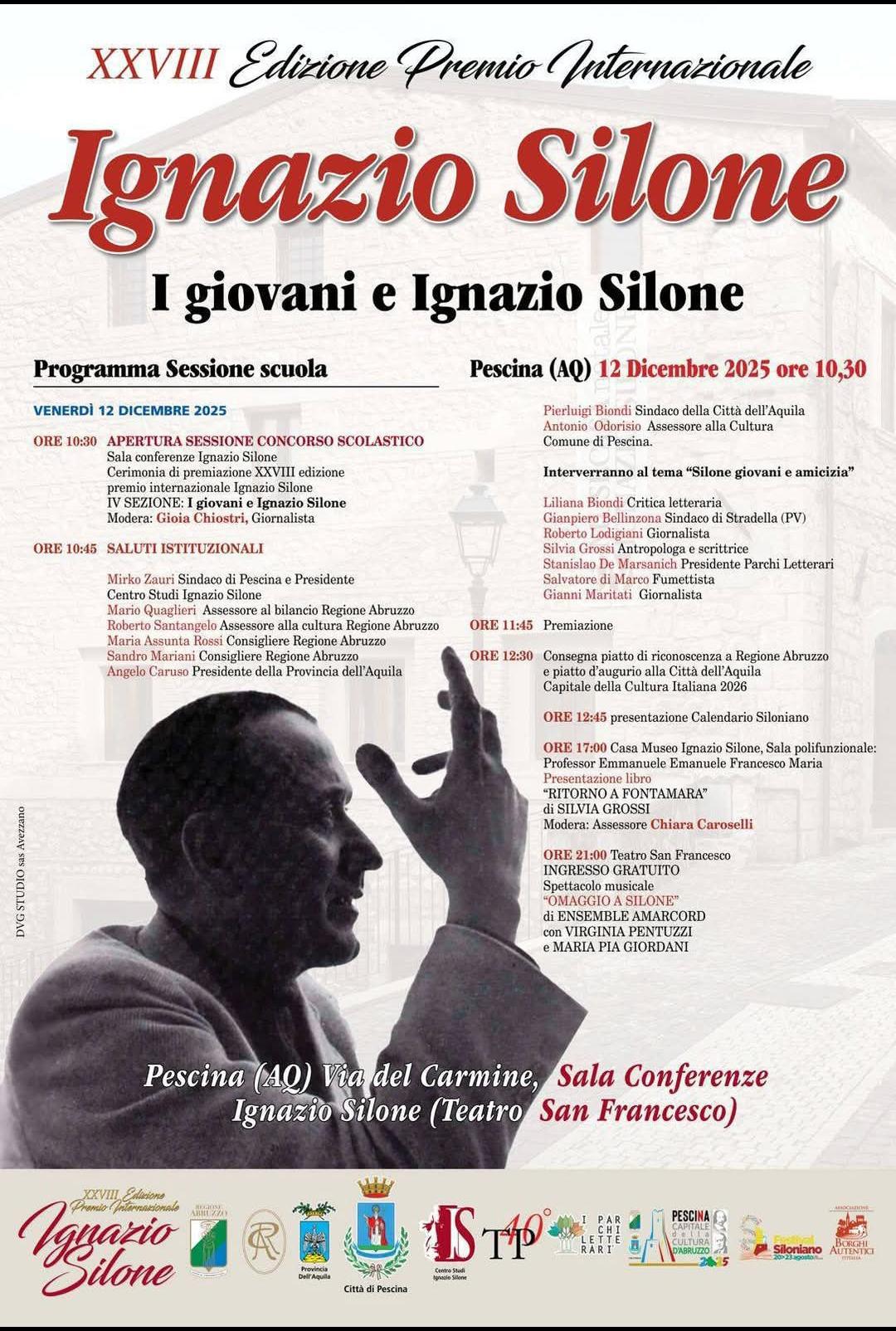 XXVIII Edizione Premio Silone (Dicembre 2025)